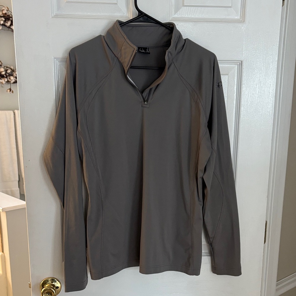Gray Spyder Quarter-Zip Pullover